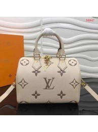 Replica Louis Vuitton SPEEDY BANDOULIERE 25 M58947 Cream JH00017WR79