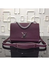 Top Knockoff Louis vuitton soft original calf leather LOCKME BB Bag M50250 purple JH00279Pd13