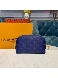 Top Louis vuitton original Monogram COSMETIC POUCH PM M52030 blue JH00920zq44